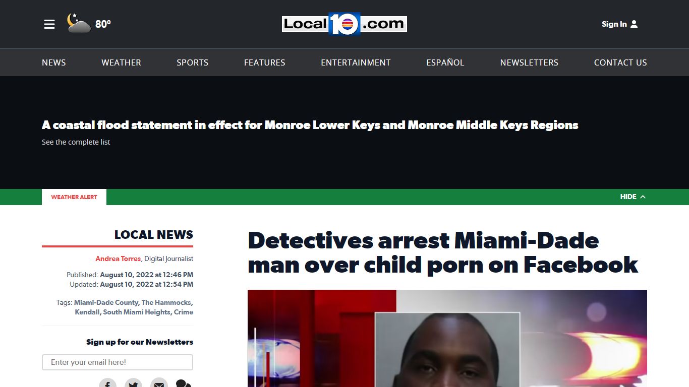 Detectives arrest Miami-Dade man over child porn on Facebook